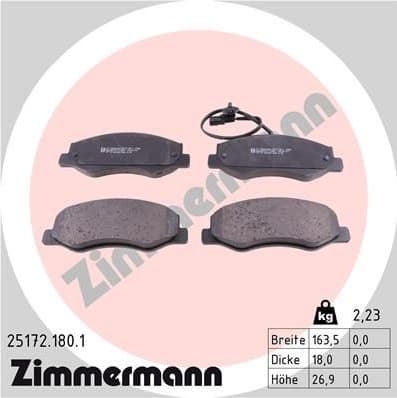 Brake Pad Set, disc brake 25172.180.1