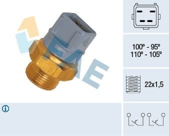 Temperature Switch, radiator fan 37970