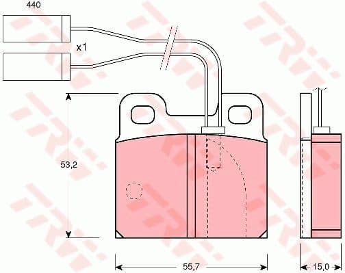 Brake Pad Set, disc brake GDB363