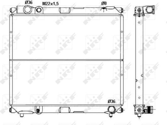 Radiator, engine cooling 50433
