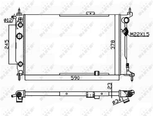Radiator, engine cooling 54201
