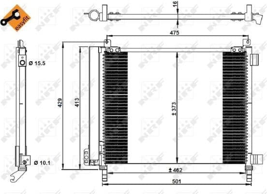 Condenser, air conditioning EASY FIT 350228