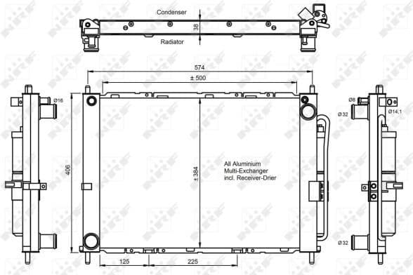 Condenser, air conditioning EASY FIT 350068
