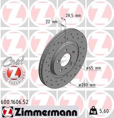 Brake Disc SPORT BRAKE DISC Z 600.1606.52