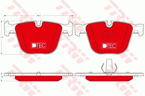 Brake Pad Set, disc brake DTEC COTEC GDB1502DTE