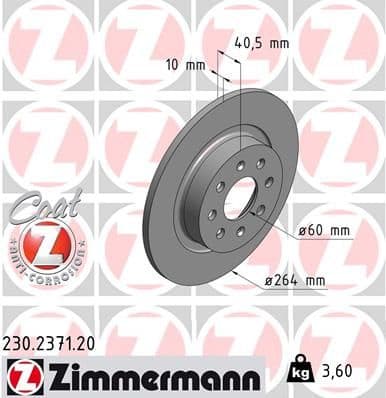 Brake Disc COAT Z 230.2371.20