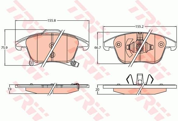 Brake Pad Set, disc brake GDB2092