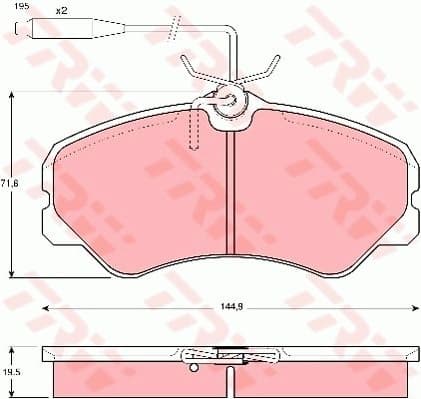 Brake Pad Set, disc brake GDB447
