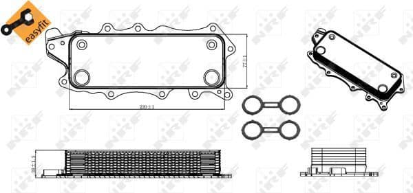 Oil Cooler, engine oil EASY FIT 31319