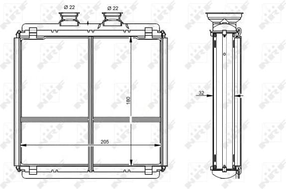 Heat Exchanger, interior heating EASY FIT 54338