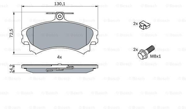 Brake Pad Set, disc brake 0986424371 - image 7