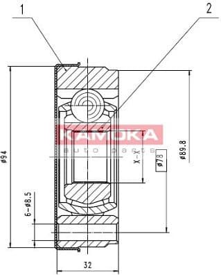 Joint Kit, drive shaft 8022