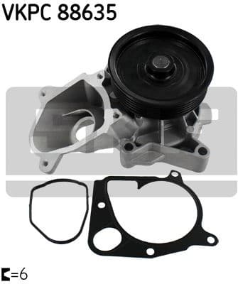 Water Pump, engine cooling VKPC 88635