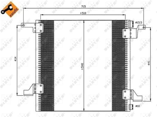 Condenser, air conditioning EASY FIT 35526