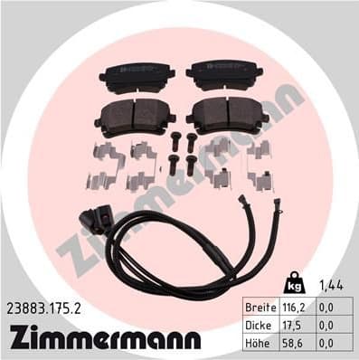 Brake Pad Set, disc brake 23883.175.2