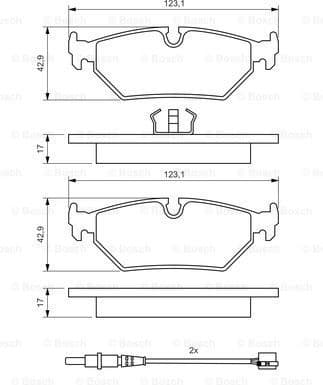 Brake Pad Set, disc brake 0986424027