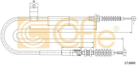 Cable Pull, parking brake 17.0600