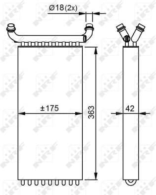 Heat Exchanger, interior heating 54293