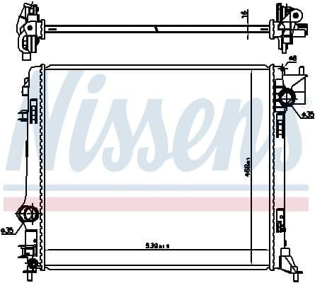 Radiator, engine cooling 637665