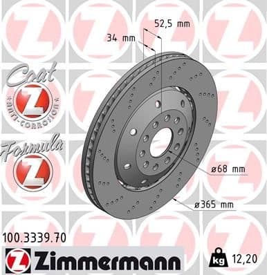 Brake Disc FORMULA Z BRAKE DISC 100.3339.70