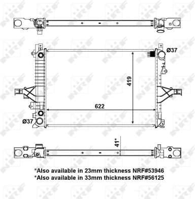 Radiator, engine cooling EASY FIT 53532