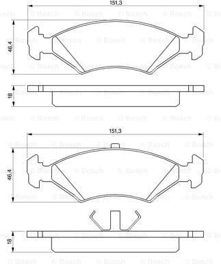 Brake Pad Set, disc brake 0986466402 - image 7