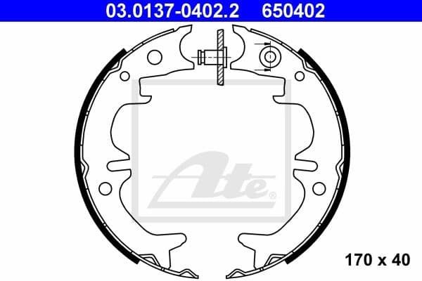 Brake Shoe Set, parking brake 03.0137-0402.2