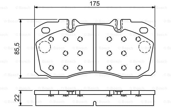Brake Pad Set, disc brake 0986494257 - image 2