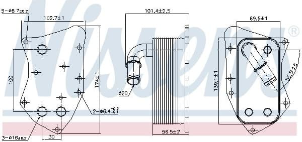 Oil Cooler, engine oil 90804
