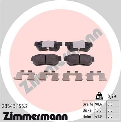 Brake Pad Set, disc brake 23543.155.2