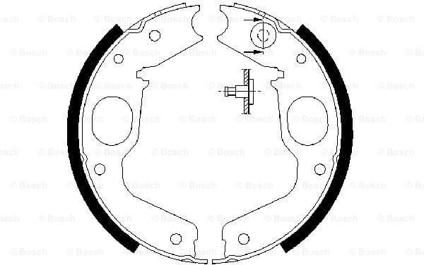 Brake Shoe Set, parking brake 0986487719