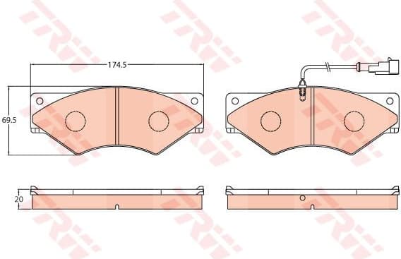Brake Pad Set, disc brake GDB5063