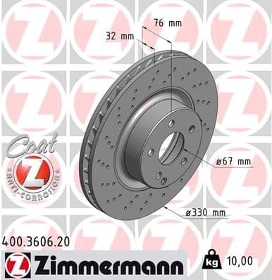 Brake Disc COAT Z 400.3606.20