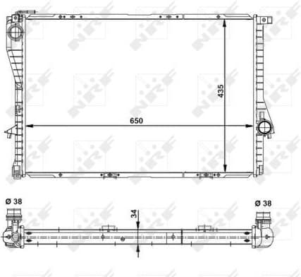 Radiator, engine cooling EASY FIT 55321