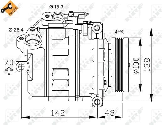 Compressor, air conditioning EASY FIT 32433
