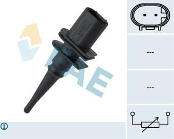 Sensor, exterior temperature 33169