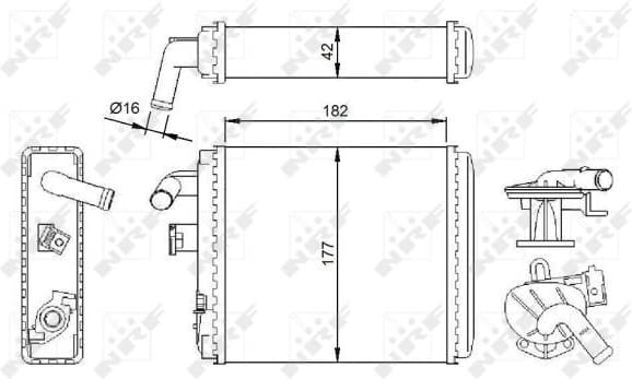 Heat Exchanger, interior heating EASY FIT 54282
