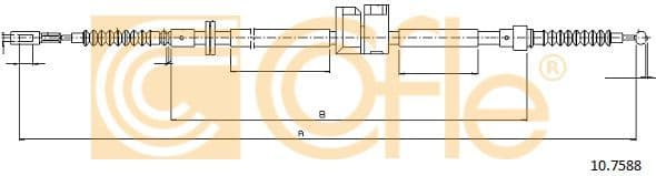 Cable Pull, parking brake 10.7588