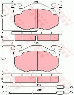 Brake Pad Set, disc brake GDB313
