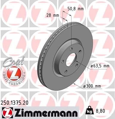 Brake Disc COAT Z 250.1375.20