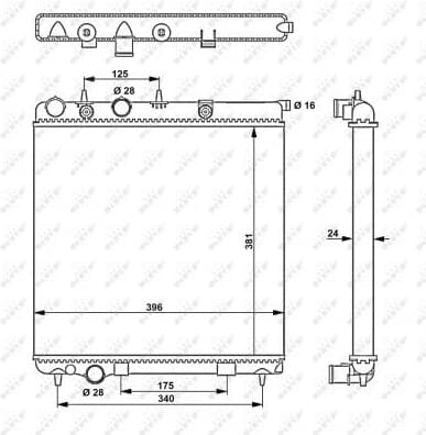 Radiator, engine cooling 53837