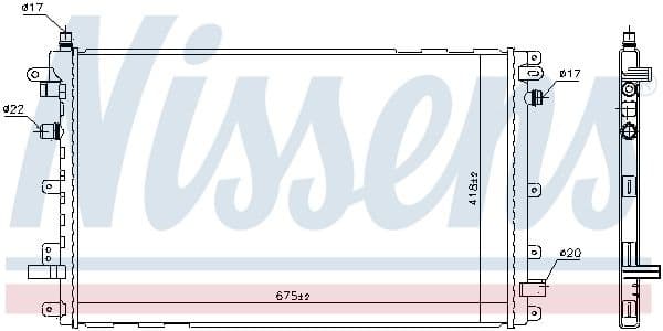 Radiator, engine cooling 630772