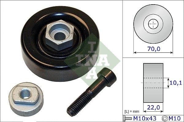 Tensioner Pulley, V-ribbed belt 531086410
