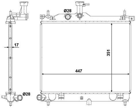 Radiator, engine cooling EASY FIT 53029 - image 2
