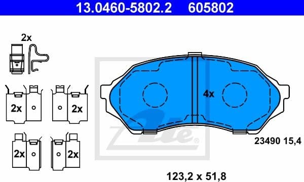 Brake Pad Set, disc brake 13.0460-5802.2