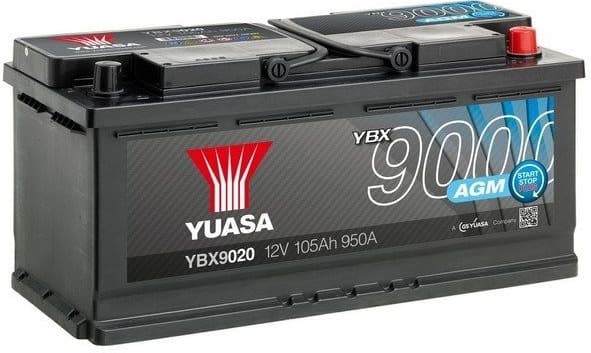 Akumuliatorius YUASA 105Ah 105Ah AGM 950A START-STOP - YBX9020