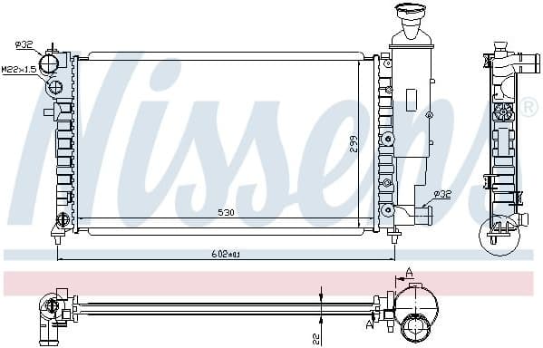 Radiator, engine cooling ** FIRST FIT ** 63537A