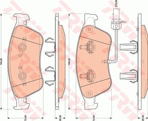 Brake Pad Set, disc brake GDB1811