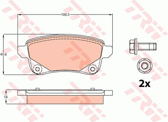 Brake Pad Set, disc brake GDB2082