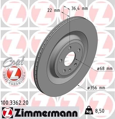 Brake Disc COAT Z 100.3362.20